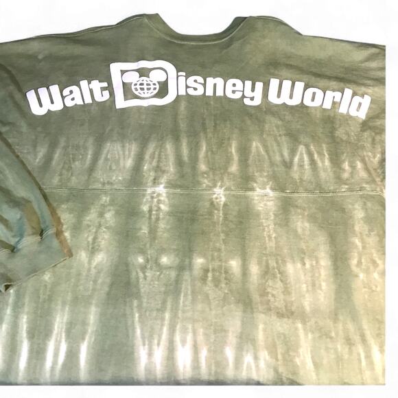 Walt Disney World Spirit Jersey - Olive Green Tie Dye Oversized Sweatshirt XXL - Picture 1 of 9